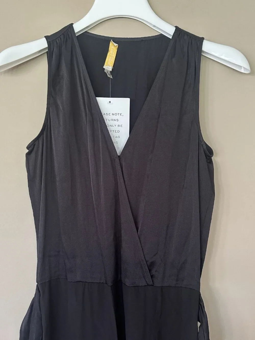 NWT Ramy Brook Silk Black Jumpsuit Women XXS Wrap Sleeveless Cocktail Classic